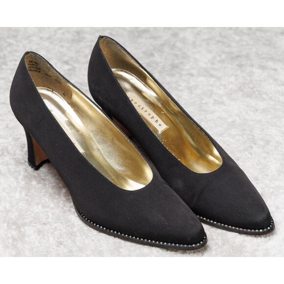 Apostrophe Vintage Piccolo Black Crystal Embellished Heels Womens Size 8 main image 6